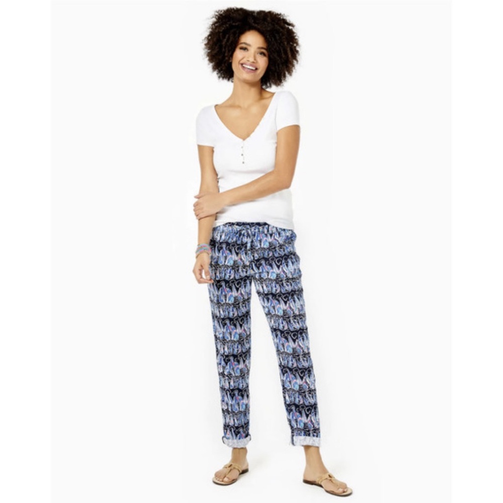 Lilly Pulitzer Taron Midrise Linen pant, medium